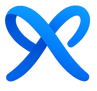 Icône bleue représentant l’interconnexion des outils digitaux et l’automatisation des processus mise en place par l’agence Wonster