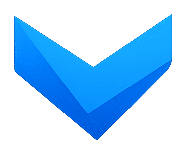 Icône de flèche bleue orientée vers le bas indiquant la présence de contenu à découvrir en dessous